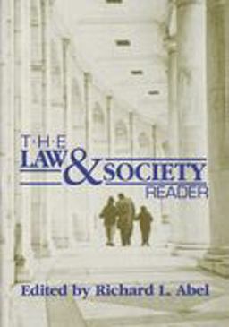 Law and Society Reader  9780814706183 Front Cover