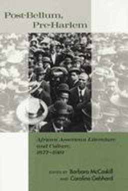 Post-Bellum, Pre-Harlem African American Literature and Culture, 1877-1919  9780814731680 Front Cover