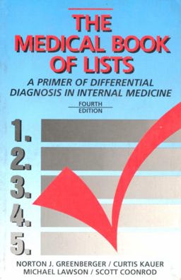 Medical Book of Lists 4th 9780815134374 Front Cover