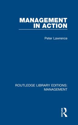 Management in Action  9780815365334 Front Cover