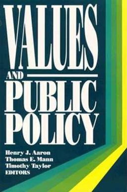 Values and Public Policy  9780815700555 Front Cover
