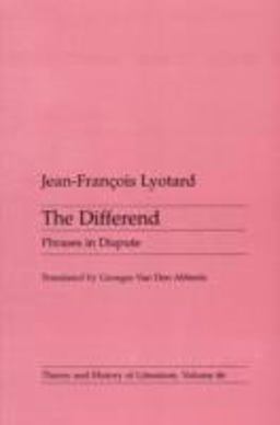 Differend Phrases in Dispute  9780816616114 Front Cover