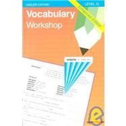 Vocabulary Workshop : Level G, Enhanced Edition  9780821506127 Front Cover