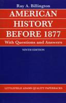 American History Before 1877 with Questions and Answers 9th 9780822600268 Front Cover
