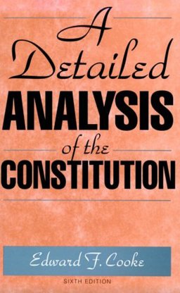 Detailed Analysis of the Constitution 6th 9780822630371 Front Cover