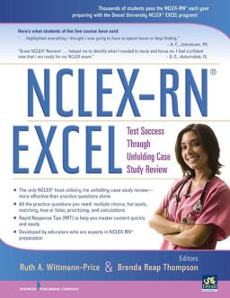 NCLEX-RN Excel Test Success Through Unfolding Case Study Review  9780826106001 Front Cover