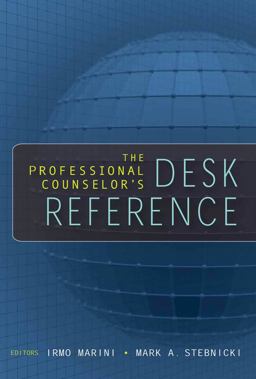 Professional Counselor's Desk Reference  9780826115478 Front Cover
