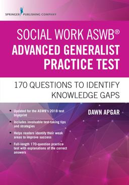 Social Work Aswb Advanced Generalist Practice Test: 170 Questions to Identify Knowledge Gaps  9780826134349 Front Cover