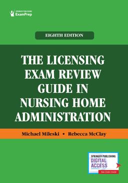 Licensing Exam Review Guide in Nursing Home Administration 8th 9780826148865 Front Cover