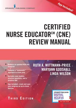 Certified Nurse Educator Review Manual: Includes App 3rd 9780826164797 Front Cover