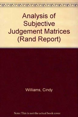 Analysis of Subjective Judgment Matrices Analysis of Subjective Judgment Matrices