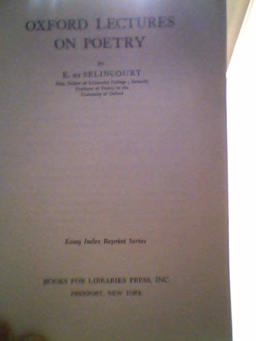 Oxford Lectures on Poetry