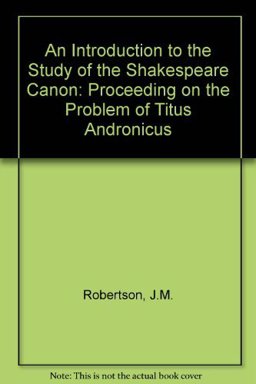 An Introduction to the Study of the Shakespeare Canon