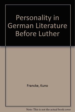 Personality in German Literature Before Luther