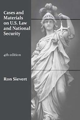 Cases and Materials on U.S. Law and National Security  9780837740874 Front Cover