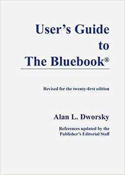Users Guide to the Bluebook  9780837741406 Front Cover