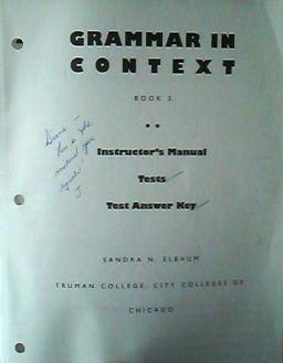 Grammar in Context Grammar in Context