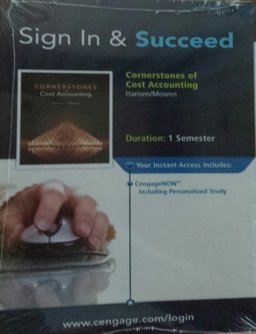 Cornerstones of Cost Accounting - CengageNOW with EBook Printed Access Card Cornerstones of Cost Accounting - CengageNOW with EBook Printed Access Card