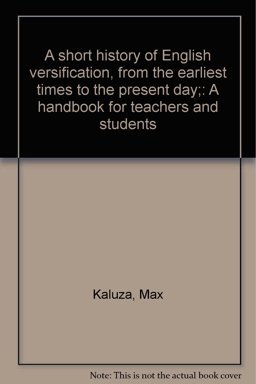 A Short History of English Versification