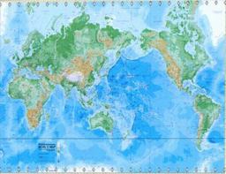 World, Physical, Wall Map