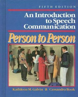 Introduction to Speech Communication : Person to Person 5th 9780844258003 Front Cover