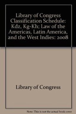 Library of Congress Classification. KDZ, KG-KH. Law of the Americas, Latin America, and the West Indies Library of Congress Classification. KDZ, KG-KH. Law of the Americas, Latin America, and the West Indies