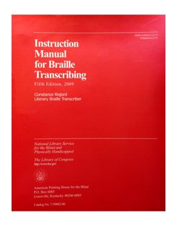 Instruction Manual for Braille Transcribing