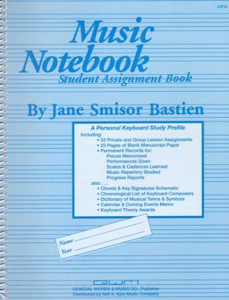 Bastien Music Notebook  9780849760150 Front Cover