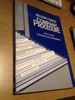 Nelsons Tables: Company Procedure