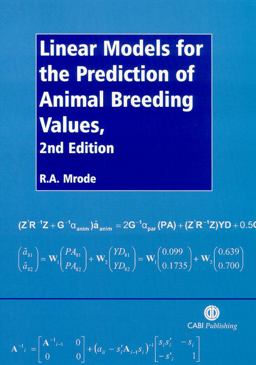 Linear Models for the Prediction of Animal Breeding Values 2nd 9780851990002 Front Cover