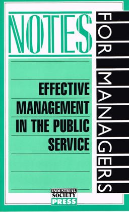 Effective Management in the Public Service