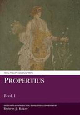 Propertius Book I  9780856687303 Front Cover
