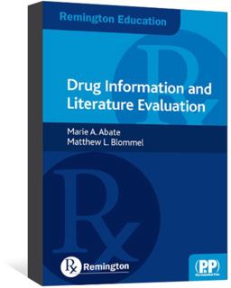 Drug Information and Literature Evaluation  9780857110664 Front Cover