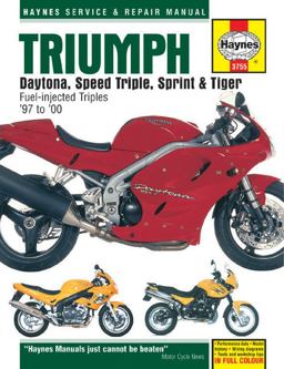 Triumph Daytona, Speed Triple, Sprint and Tiger 885/955cc '97 To '05  9780857339393 Front Cover