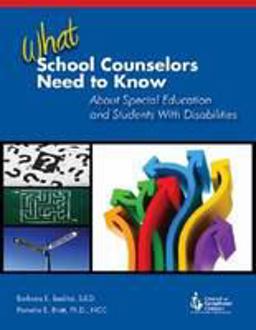 What School Counselors Need to Know About Special Education and Students With Disabilities:  9780865865013 Front Cover