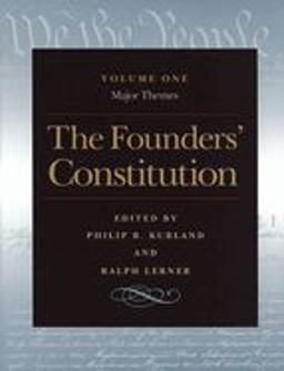 Founders' Constitution Vol 1  9780865973022 Front Cover