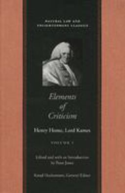 Elements of Criticism 2 Vol Cl Set 6th 9780865974661 Front Cover