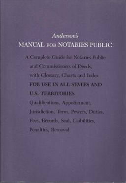Anderson's Manual for Notaries Public