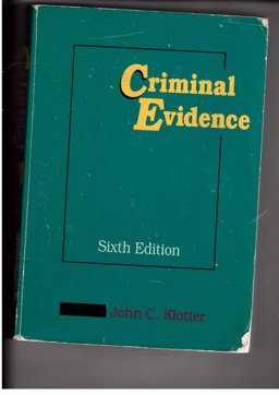Criminal Evidence 6th 9780870845086 Front Cover