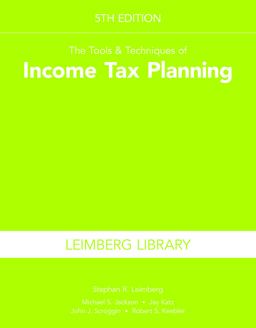 Tools and Techniques of Income Tax Planning