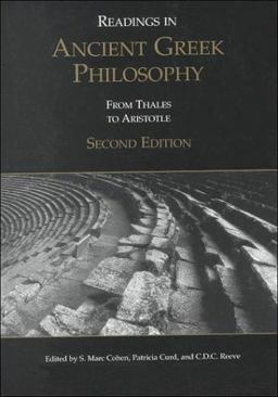 Readings in Ancient Greek Philosophy From Thales to Aristotle 2nd 9780872205383 Front Cover