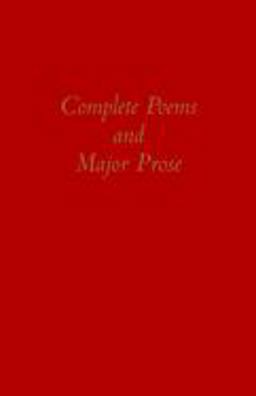 Complete Poems and Major Prose  9780872206786 Front Cover