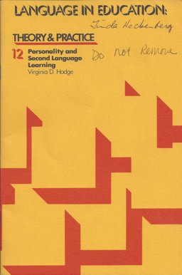 Personality and Second Language Learning