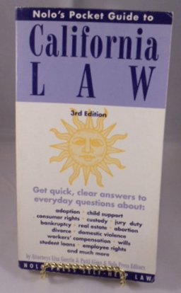 Nolo's Pocket Guide to California Law Nolo's Pocket Guide to California Law