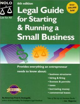 Legal Guide for Starting and Running a Small Business 6th 2001 9780873376426 Front Cover