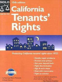 California Tenants' Rights 15th 9780873376440 Front Cover