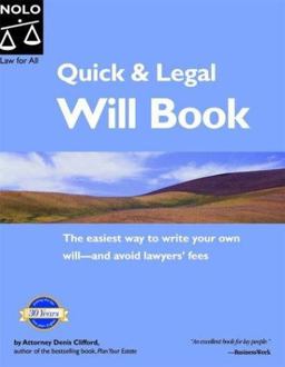 Quick and Legal Will Book