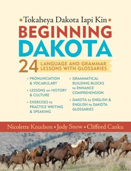 Beginning Dakota/Tokaheya Dakota Iyapi Kin 24 Langauge and Grammar Lessons with Glossaries  9780873517805 Front Cover