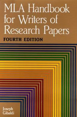MLA Handbook for Writers of Research Papers 4th 9780873525657 Front Cover