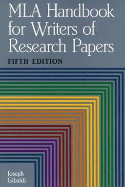 MLA Handbook for Writers of Research Papers 5th 9780873529754 Front Cover